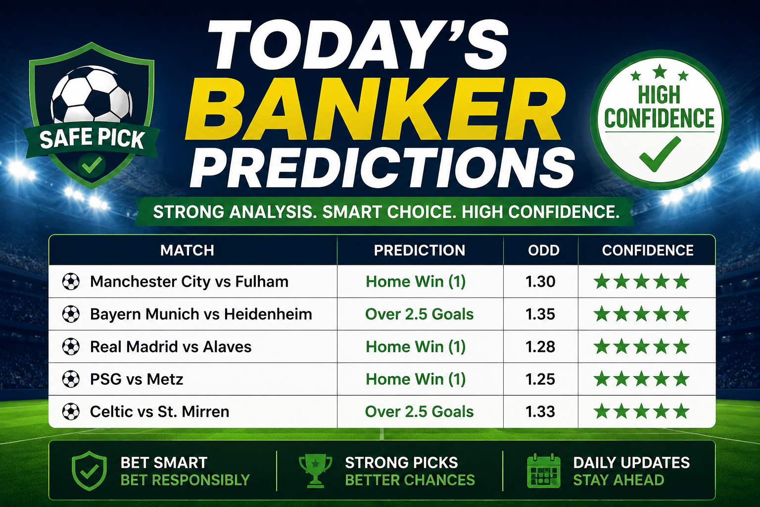 Today's Banker Predictions